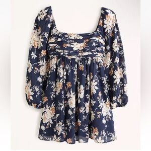 Abercrombie & Fitch Emerson Balloon Sleeve Floral Mini Dress XL Tall